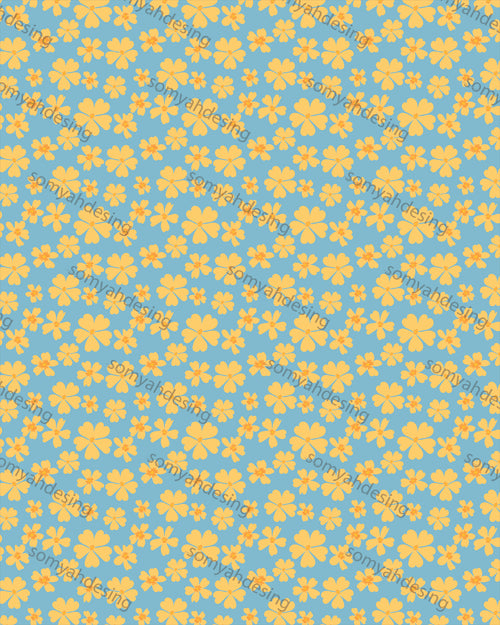 Bright yellow flower - modern digital design ready for print and digital use